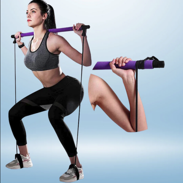 Portable Pilates / Yoga Bar with Resistance Band