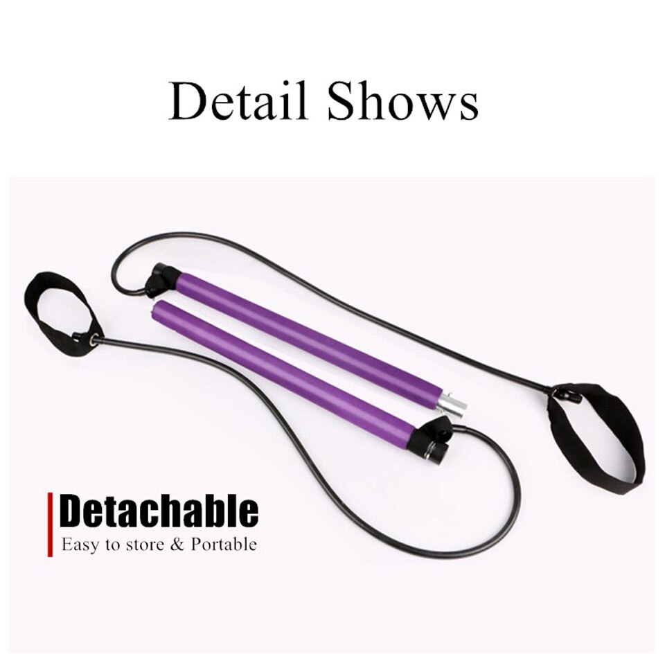 Portable Pilates / Yoga Bar with Resistance Band