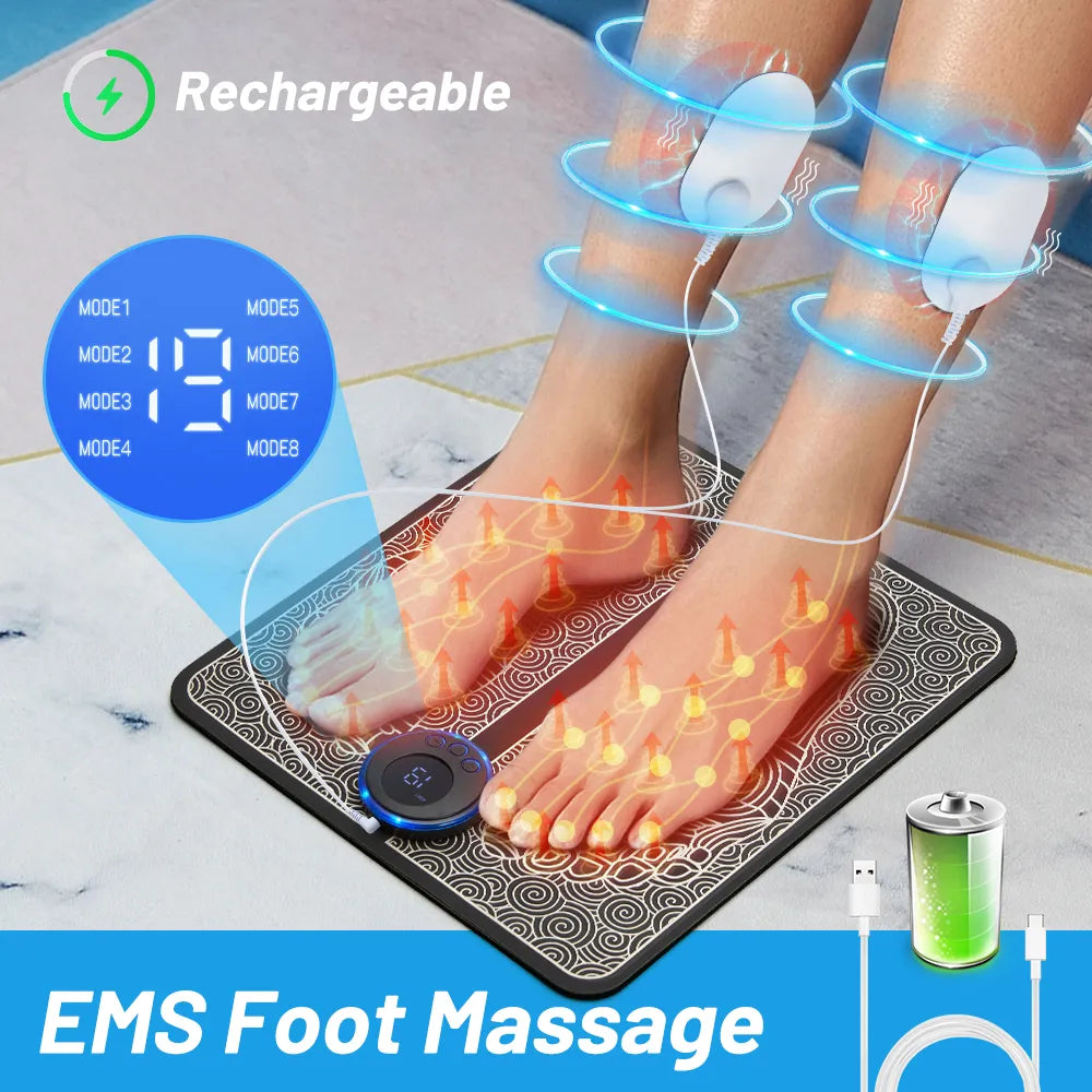 Mobile EMS Foot Massage Pad