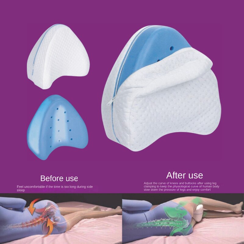 Leg & Knee Sleep Support Pillow - Pain Relief for Sciatica or Back, Hips, Knees & Joints