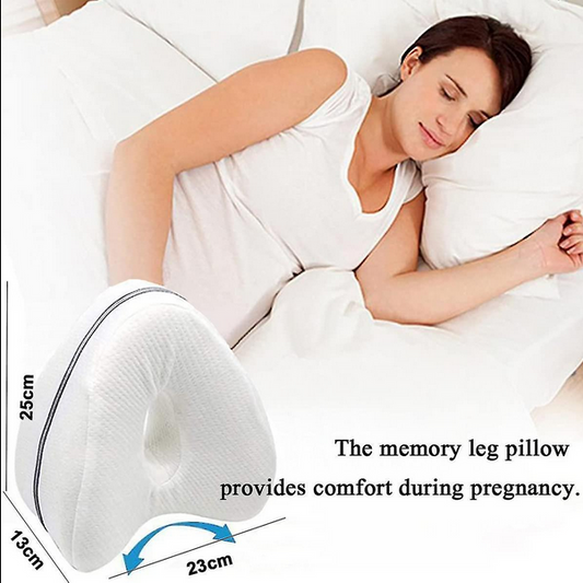 Leg & Knee Sleep Support Pillow - Pain Relief for Sciatica or Back, Hips, Knees & Joints