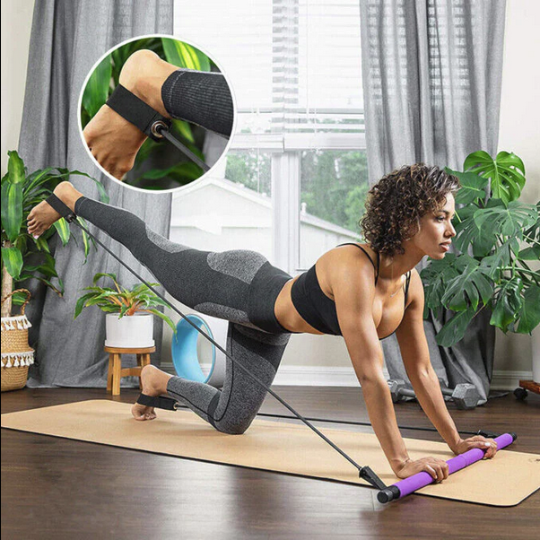 Portable  Pilates / Yoga  Bar with Resistance Band